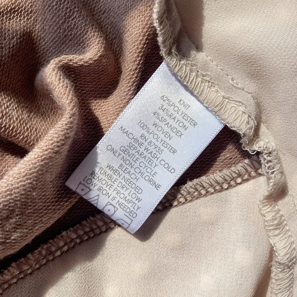 LOGO Lounge Lori Goldstein open Cardigan Chiffon hem detail - Picture 8 of 12